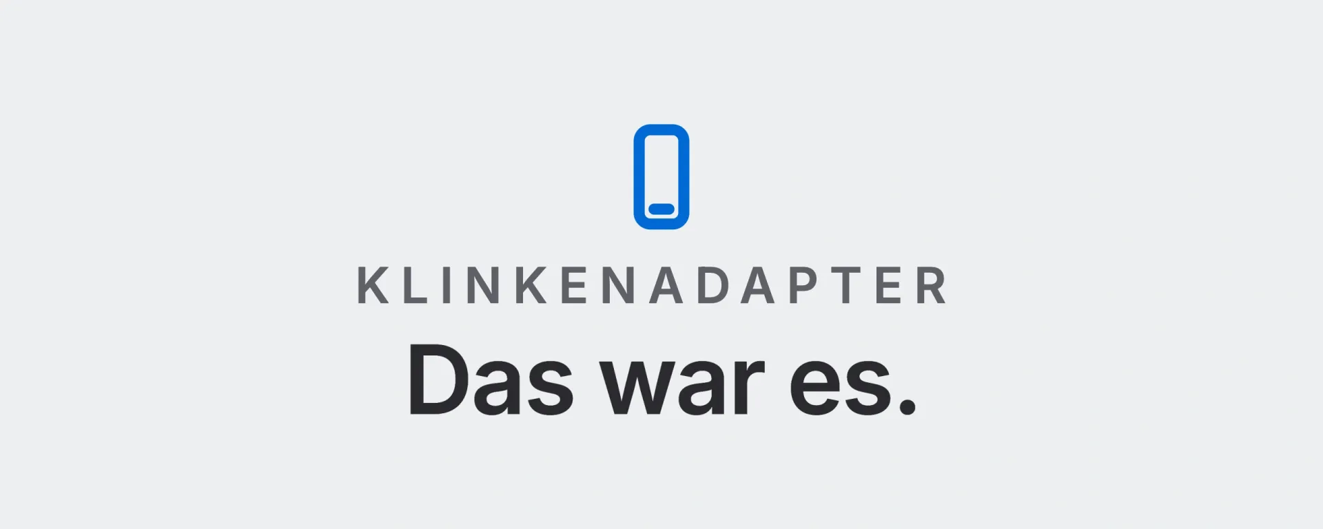 Klinkenadapter: Das war es. Landtwing Informatik, 2026