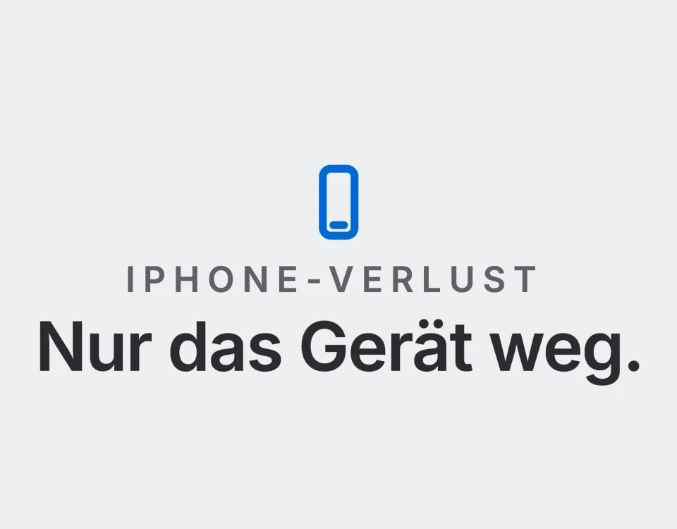 iPhone-Verlust: Nur das Gerät weg. Landtwing Informatik, 2026