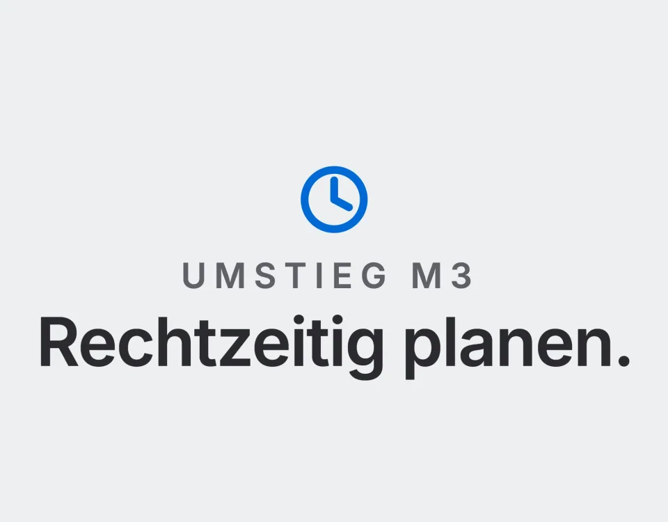 Umstieg M3: Rechtzeitig planen. Landtwing Informatik, 2026